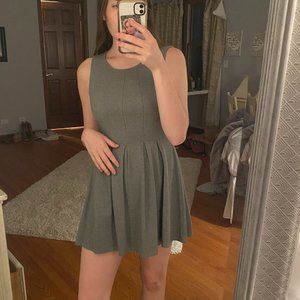 Grey Dark Academia Mini Dress